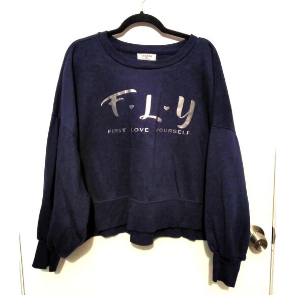 Ladies Crop Sweatshirt - Picture 1 of 5